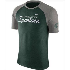 Michigan State Spartans Script Tri-Blend Raglan